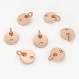 10mm Round Diamond 14k Solid Gold Charm Pendant, Diamond Pendant, Diamond Charm, Solid Gold Finding