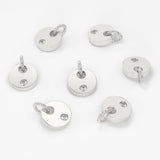 10mm Round Diamond 14k Solid Gold Charm Pendant, Diamond Pendant, Diamond Charm, Solid Gold Finding