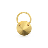 3 Carat 18k Yellow Gold Faceted Pendant/ Solid Gold Faceted Gemstone Charm / 14k 18k Solid Gold Pendant / Handmade Gold Charm