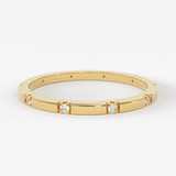Stacking Ring / 14k Gold Diamond Wedding Band / Diamond Ring / Eternity Band / Stackable Ring / Gold Ring / Thin Gold Ring / Bridal Jewelry