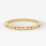 Stacking Ring / 14k Gold Diamond Wedding Band / Diamond Ring / Eternity Band / Stackable Ring / Gold Ring / Thin Gold Ring / Bridal Jewelry