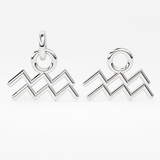 Aquarius Zodiac Necklace Star Sign Pendant Astrology Birthday Gift in Solid 14k or 18k Gold